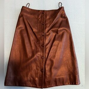 Reiss lambskin leather skirt